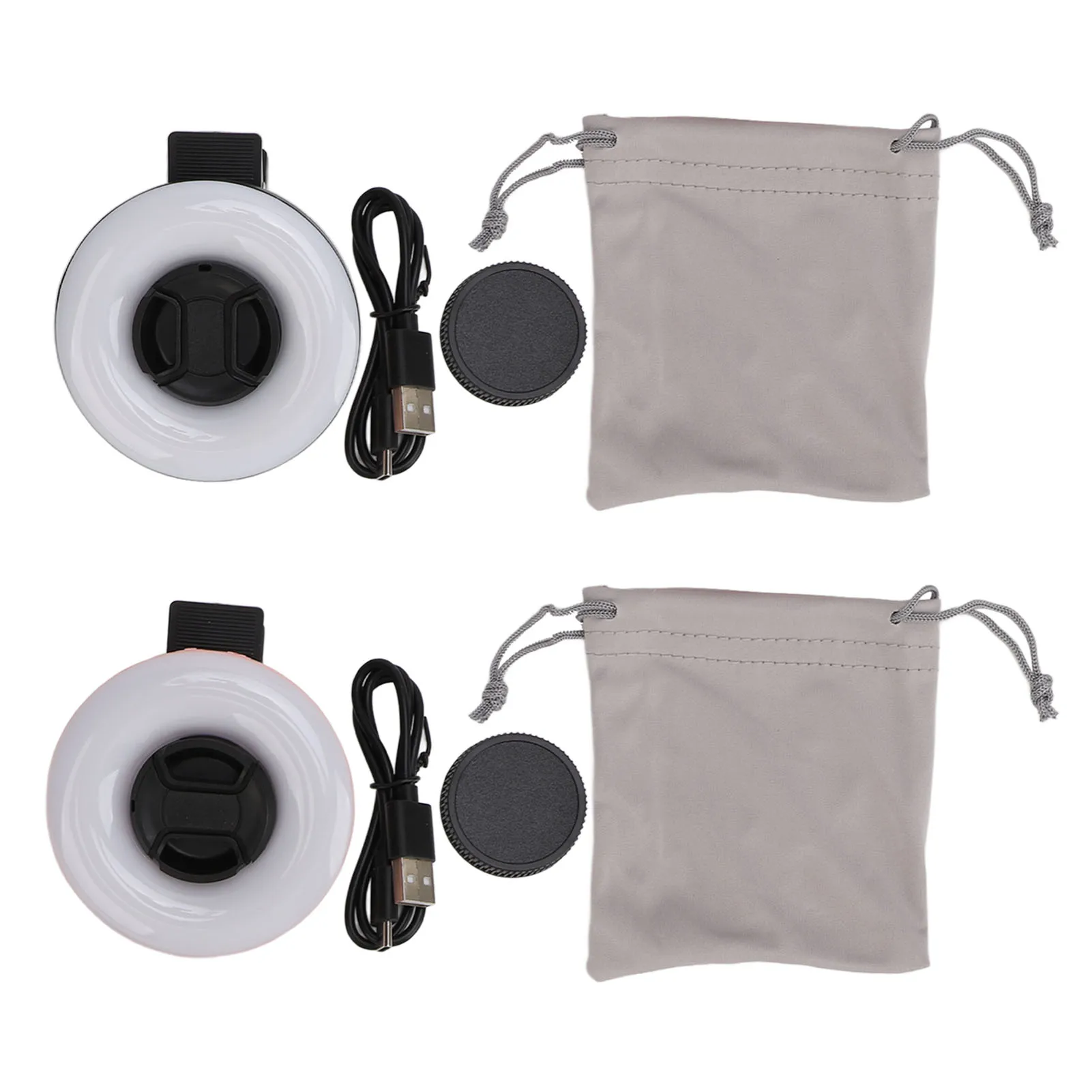 

Macro Lens Clip 200mAh Fill Light LED Phone Macro Lens USB Charging 5 Brightness Levels 3 Light Modes for Jewelry Photography