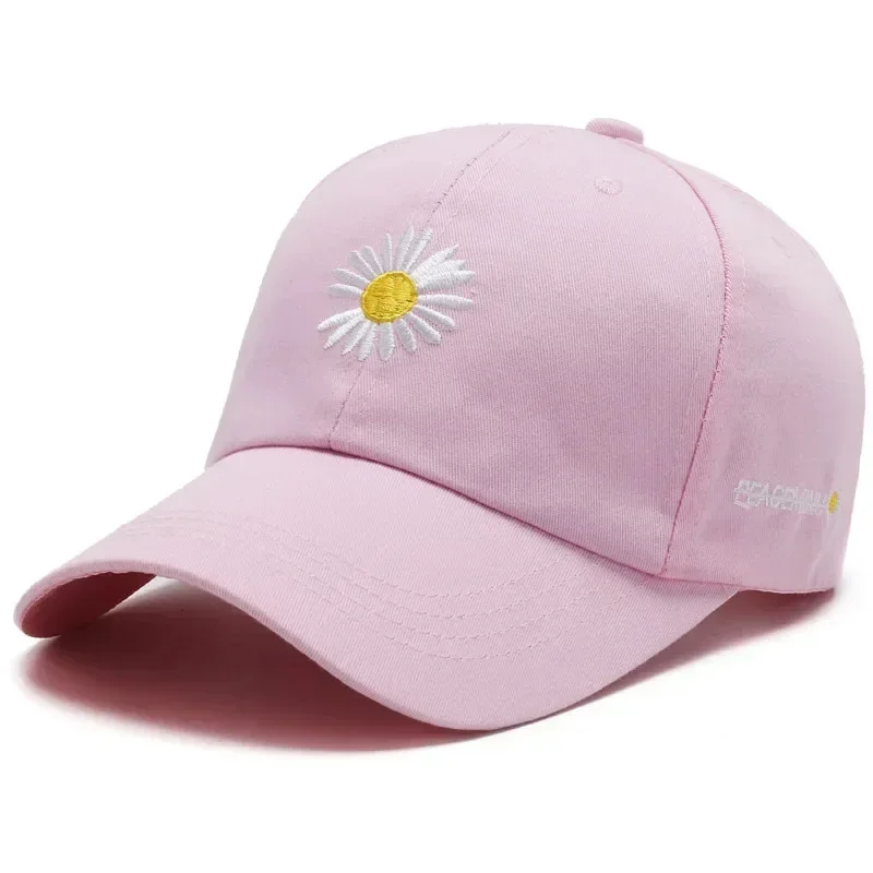 Summer Women Men Flower Embroidered Baseball Cap Solid Snapback Unisex Sunhat Outdoor Sports Hip Hop Baseball Hats Casquette