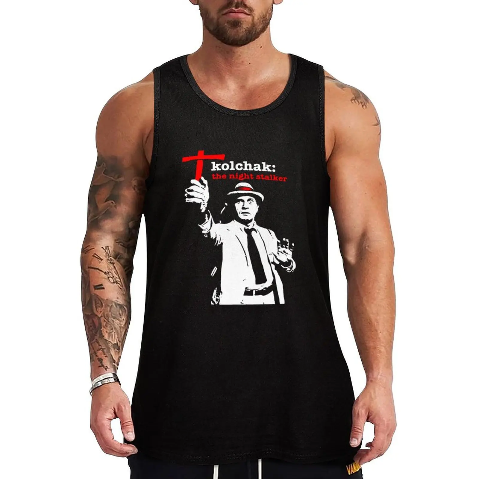 

Kolchak The Night Stalker Carl Darren McGavin New Tank Top Men's gym Men's gym articles gym shirts