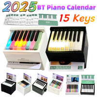 2025 Mini Musical Piano Calendar Featuring 15 Keys USB Charged Mini Piano Ideal Decorative Gift for Music Lovers and Students
