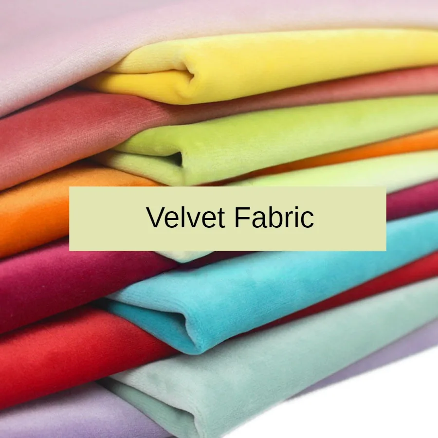 High-grade Velvet Fabric By Meters for Sofacovers Curtains Upholstery Sewing Plain Soft Smooth Velour Textile Breathable Texture