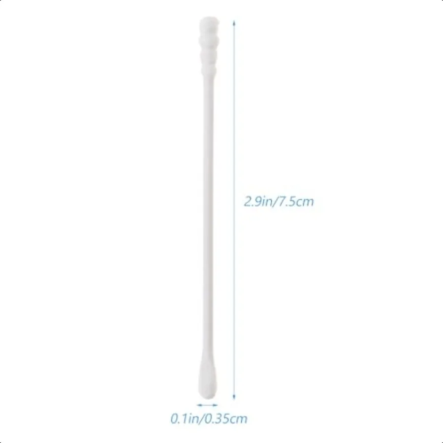 400 قطعة مسحات قطنية مسحات أعواد قطنية منظف مزدوج مستدير من القطن مسحات تنظيف مع عصا ورقية لتنظيف أنف الأذن والأنف