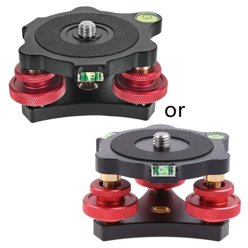 LP-64 Tri-wheel Precision Leveler with Bubble Level Tripod Leveling Base with 3/8 Screw Hole ,Aluminum Alloy Made