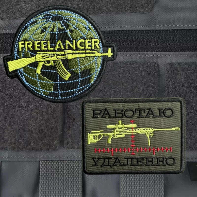 Freelancer شارة مطرّزة التكتيكية بندقية المعنويات شارة هوك حلقة بقع عسكرية على ظهره ملصقات للملابس #2