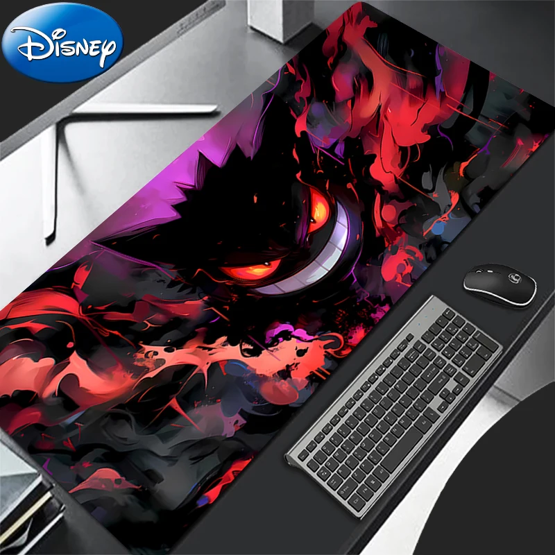 

90x40cm Mouse Pad P-Pokemon Gengar Lockedge Large pc Gaming Accessories Computer Gamer Keyboard Mouse Mat Desk Mousepad For Gift