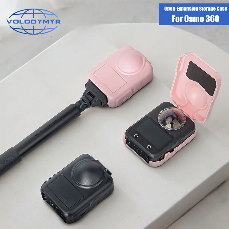 

VOLODYMYR OSMO 360 Storage Box Protective Cover Anti-fall Lens Screen Case Opening Expansion Action Camera Accessories