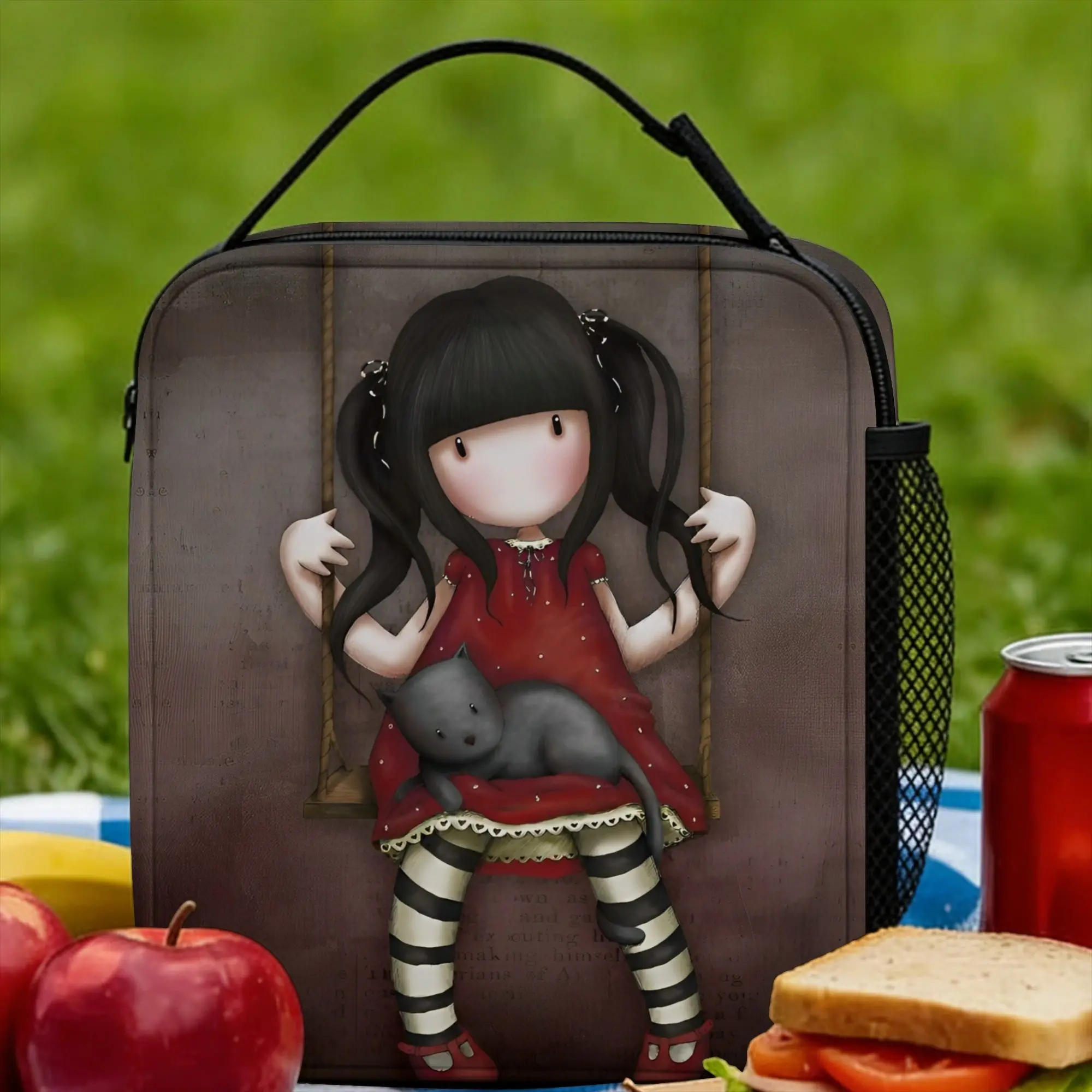 So Awesome! Are Really Cute Insulated Lunch Bags Large S-Santoro G-Gorjuss Reusable Cooler Bag Tote Lunch Box School  Food Bag