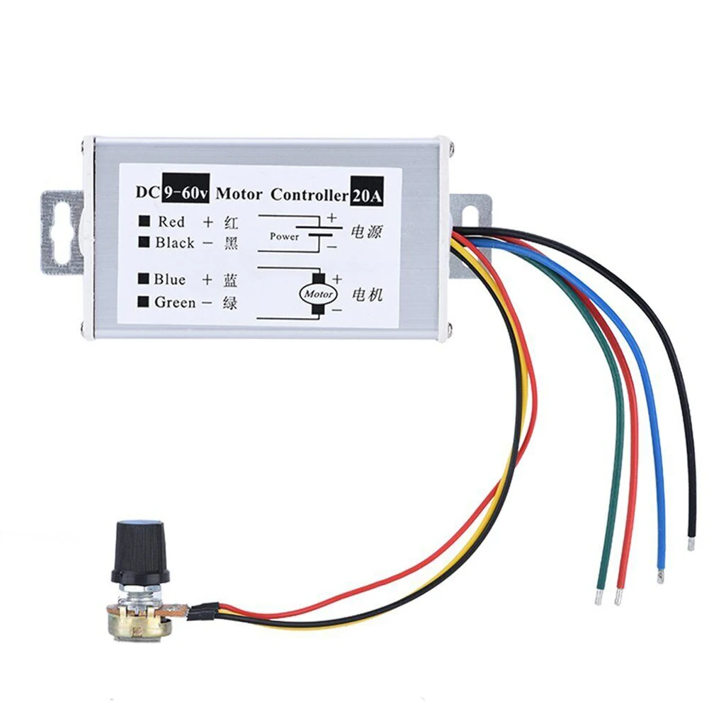 DC Motor Speed Controller 12V 24V Max 20A For PWM Stepless Variable Speed Control Switch for Brushed Motor Use