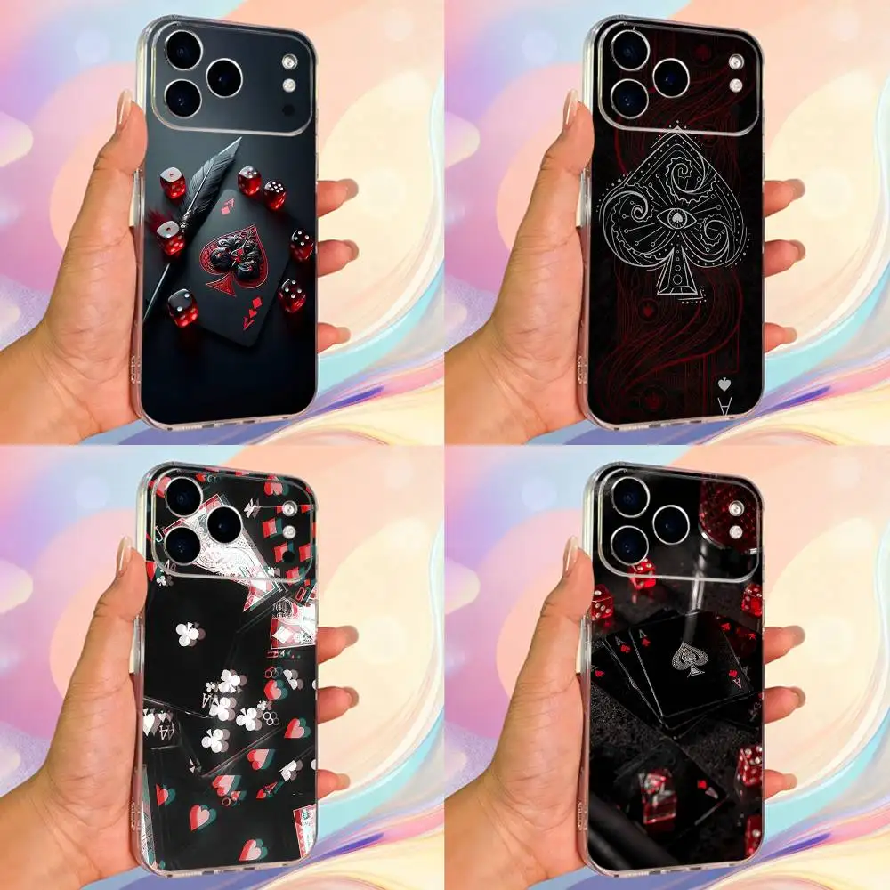 poker-art-ace-of-spades-capa-de-telefone-para-iphone-14131211171615promaxplusxxsxrsemini-capa-macia-transparente