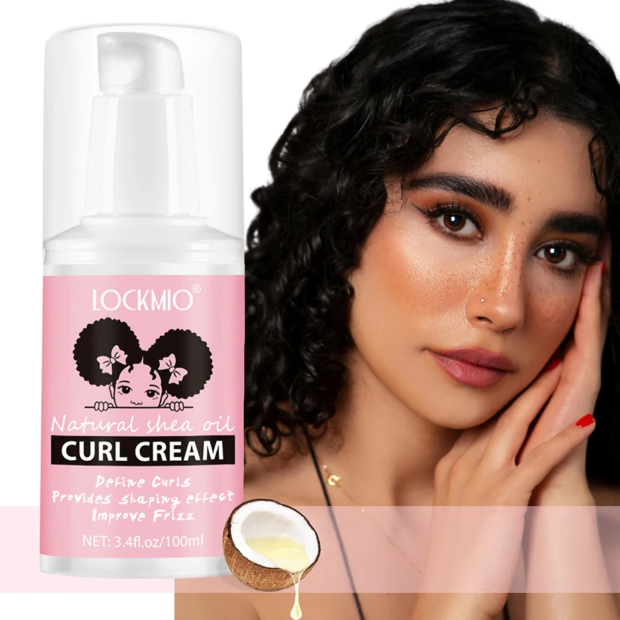 100ml Curl Defining Cream Curls Shaping Natural karitè Oil Curl Cream Anti-crespo Curly Moisturize Enhancer per capelli ondulati e crespi