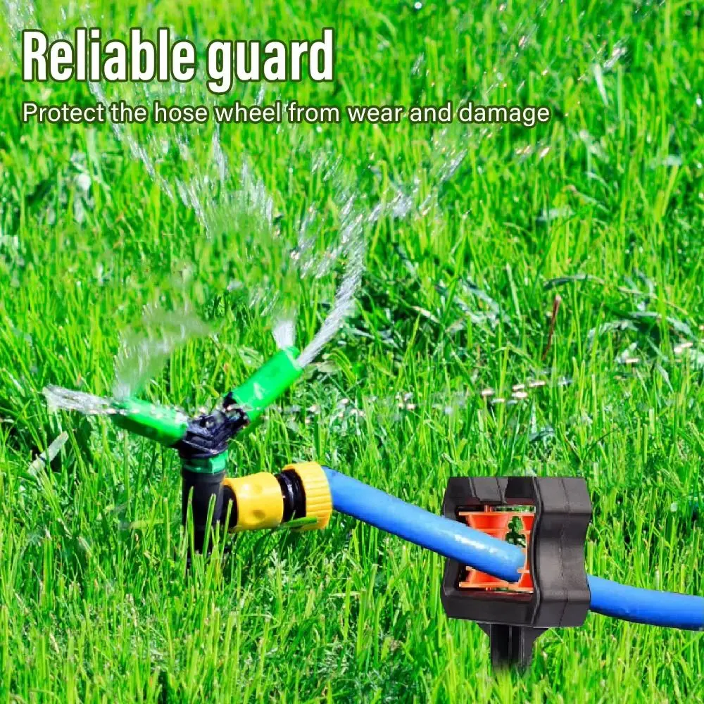 ABS Garden Hose Guide Spike Wear Resistant Roller Water Pipe Positioning Holder Anti-tangling Garden Hose Stake