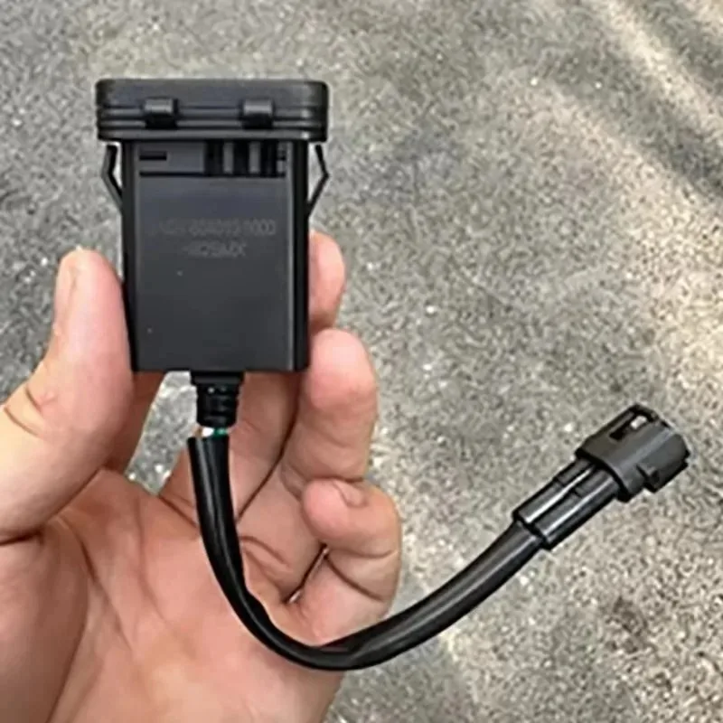 Para interface de carregamento soquete porta carga impulso plástico preto adequado carregamento rápido 1 peça motocicleta alimentação usb