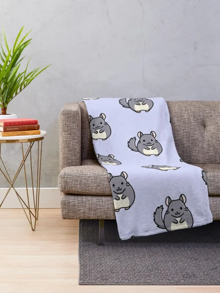 Violet Chinchilla Throw Blanket Soft Plush Plaid Sofa Thin Blankets