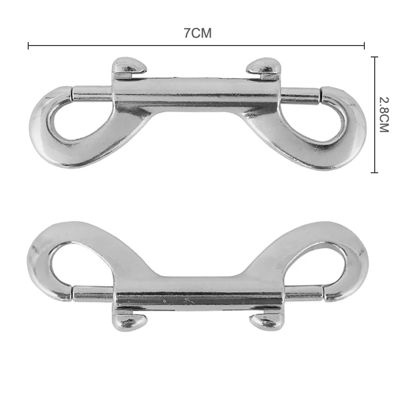 Double Ended Bolt Snap Hooks Heavy Duty Trigger Chain Marine Grade Metal Clips For Farm Use Water Bucket Dog Leash Horse Tack