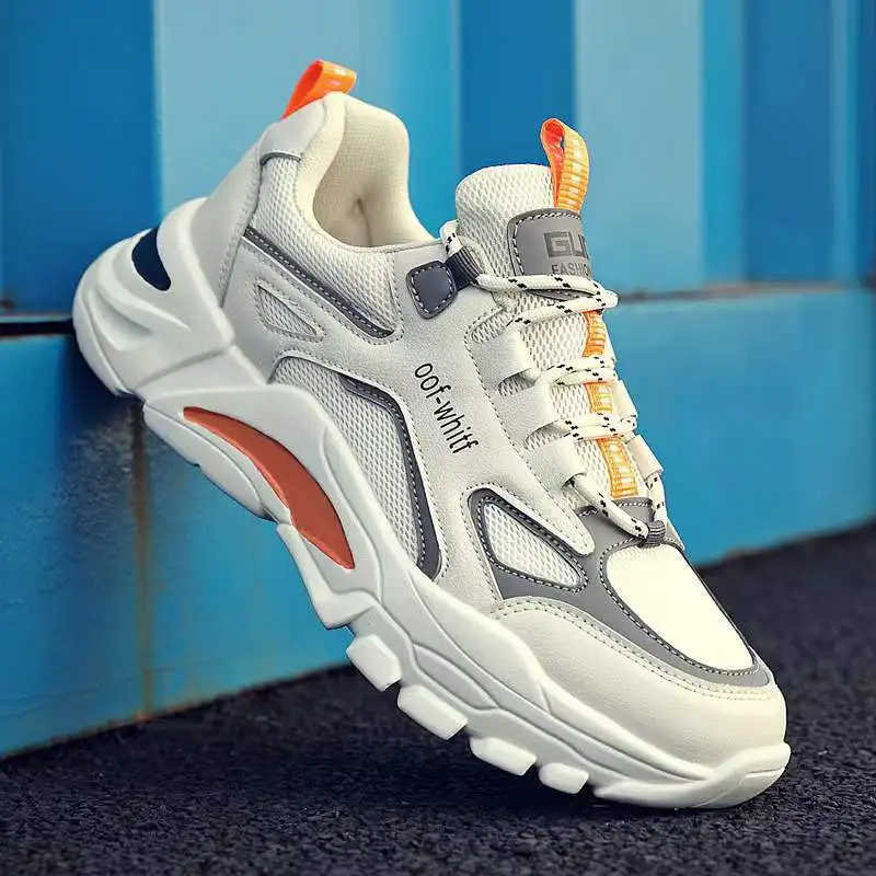 Men's Shoes Sneakers Lace Up 2025 New Spring Breathable Casual Sneakers Leisure Soled Comfort Non Slip Outdoor Running Shoes image 4