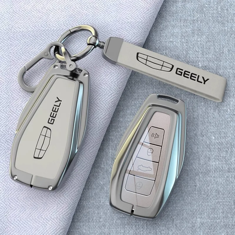 

Zine Alloy Car Remote Key Case Cover Shell Bag For Geely Coolray X6 Global Hawk GX7 Emgrand X7 EX7 Coolray 2019-2020 Accessories