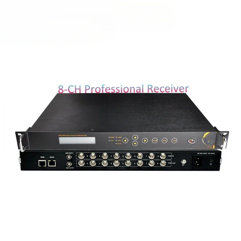 

8 Channels Professional Receiver FTA DVB-S2 MPEG-4 Full HD Digital Satellite Receiver With RF To IPTV Gateway