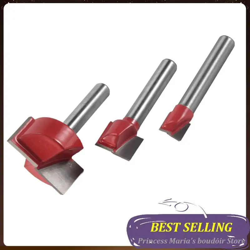 

AB30-3Pcs Cleaning Bottom Router Bit Set 6Mm Shank Double Flute Carbide Cutter Flat Spoilboard Surfacing Planing Tool