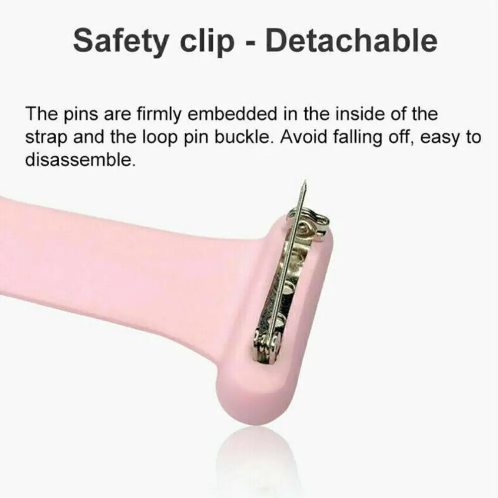 

Силиконовый браслет для часов медсестры, однотонный браслет, спортивная брошь, карманные часы, дизайн для Apple Watch 7 ~ 1 SE