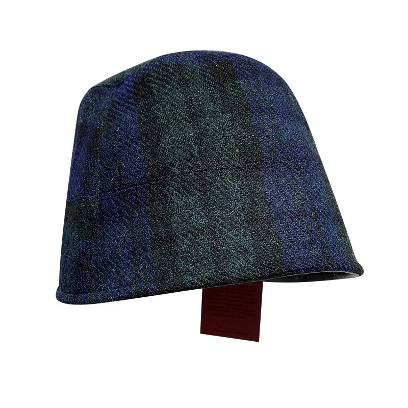 100% Pure British Wool Harris Tweed Fisherman's Hat | Retro - style Bucket Hat for Autumn and Winter Fashionable Headwear