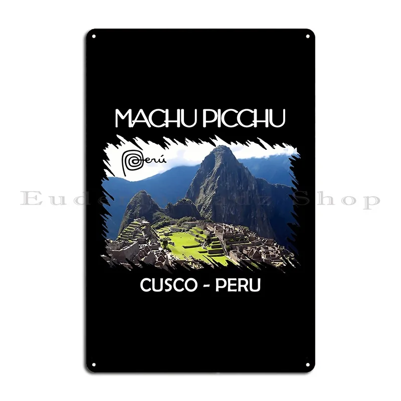 Machu Picchu Peru Llama Cusco Metal Sign Poster Vintage Cinema Kitchen Personalized Bar Tin Sign Poster