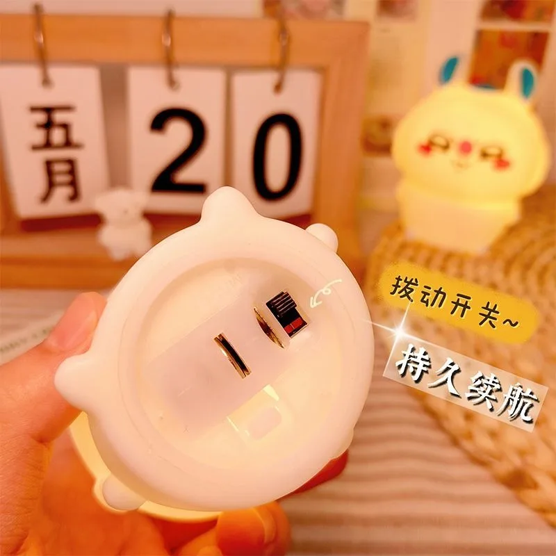 Anime Chiikawa Momonga Night Light Eye Friendly Soft Glow Battery Included Long Lasting Compact Exquisite Cute Fun Bedroom Decor