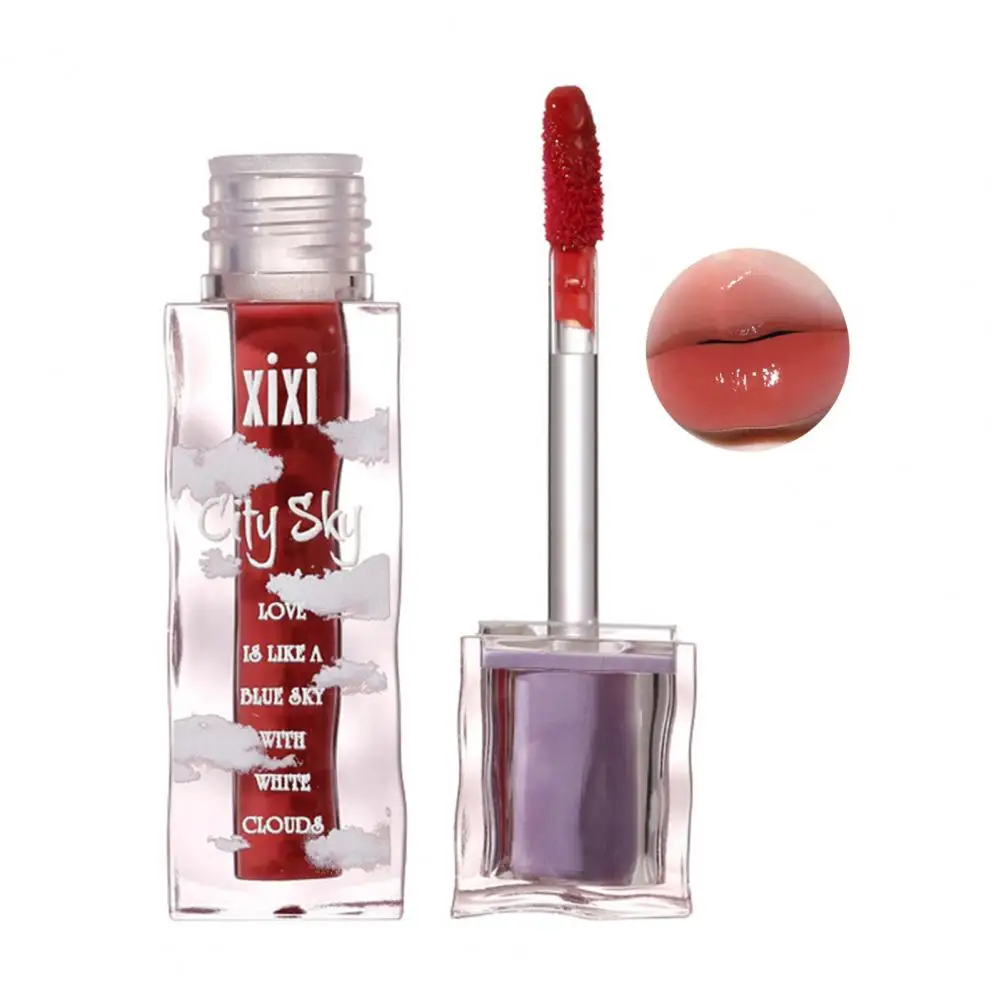 Transparente Cristal Geléia Lipgloss, Espelho Claro Brilhante, Hidratante Lip Balm, Glitter Batom Líquido, Óleo, Sabor De Frutas, Tint