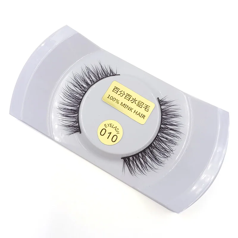 1 Pair Professional False Eyelashes 100% Mink Hair Handmade Natural Eyelashes Beauty Cosmetic Tools Makeup Essential