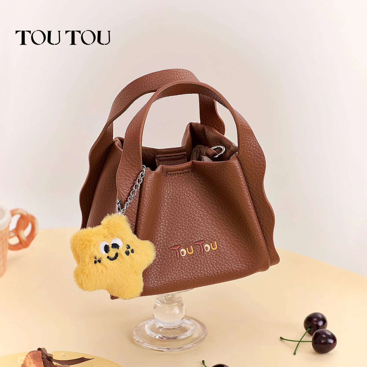 

TOUTOU мини-сумочка для женщин, модный оригинальный дизайнерский брендовый кошелек, милый кошелек с подвеской в виде куклы, большой вместительный рождественский подарок