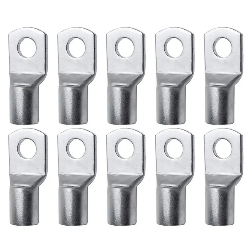 AB33-10Pcs Tinned Coppe Wire Nose Terminal Crimp SC Type Lugs Ring Cable Connector 70Mm2 M8/M10/ SC70-10