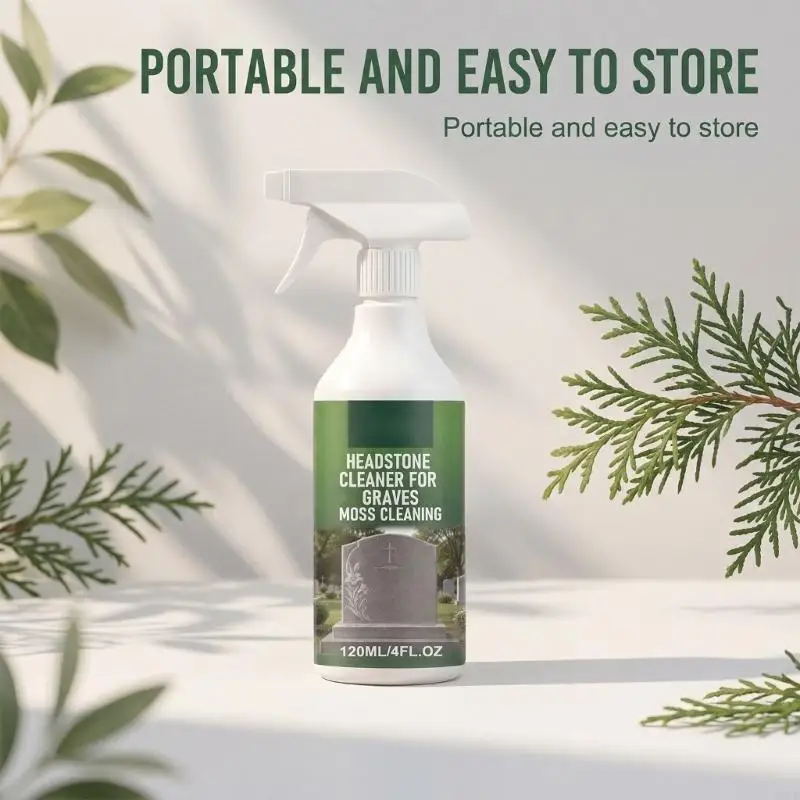 Gentle Stone Cleaner Solution 120ml For Tombstones Stain Removal And Surfaces Brightening With Safe Formula 37JD