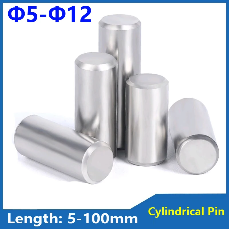 M5 M6 M8 M10 M12 Cylindrical Pin Locating Dowel 304 Stainless Steel Fixed Shaft Solid Rod GB119 5~100mm fixing pin dowel