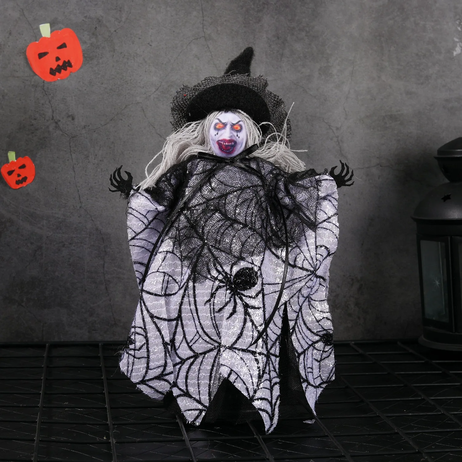 Halloween Floating Decorations Spooky Reusable Halloween Ornaments Scary Flying Decor Funny Unique Witch Black Cat Pumpkin Dolls