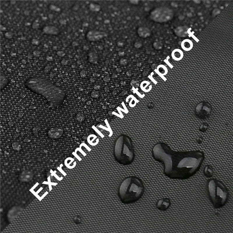 ABGE-2 Pcs 193X63.5X112cm Black Universal Waterproof Lawn Mower Rain Cover Garden Overall Size Drawstring Weather Protection