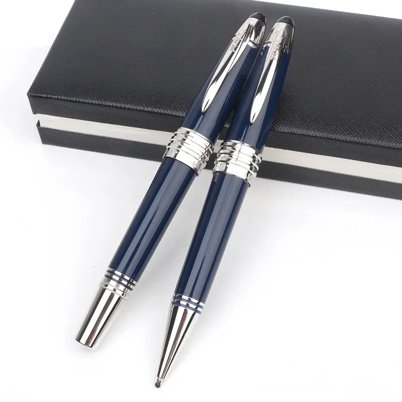 Luxury Monte Characters Dark Blue Ballpoint Pen MB Great John Kennedy Rollerball Fountain Pen with JFK Seriel Number