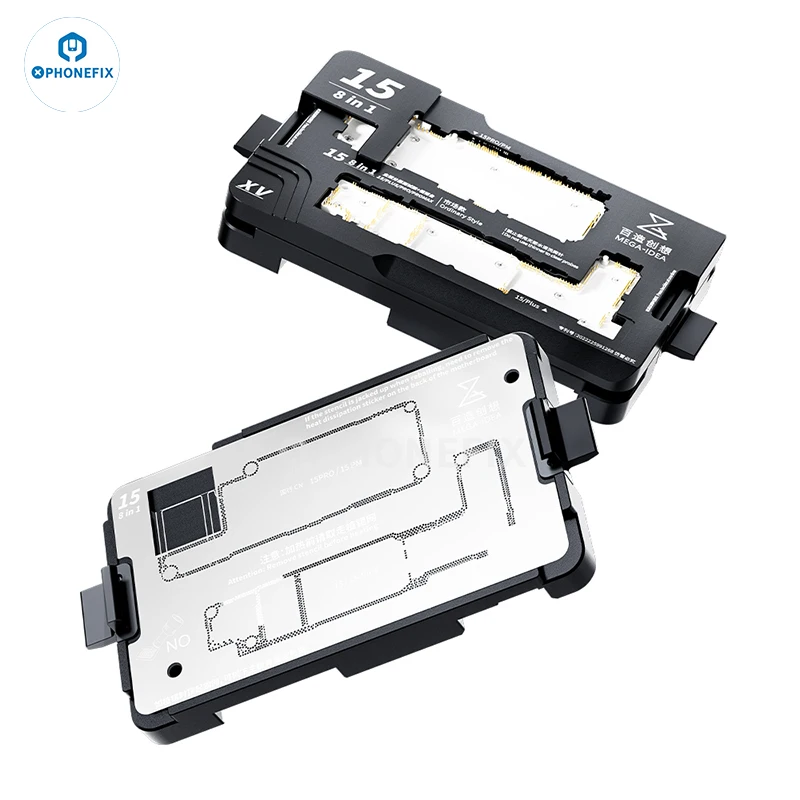 Qianli mega idea-マザーボードテストフィクスチャ、ミドルフレーム、iPhone 14、14plus、15 pro max用ロジックボードホルダー、修理ツール、8 in 1