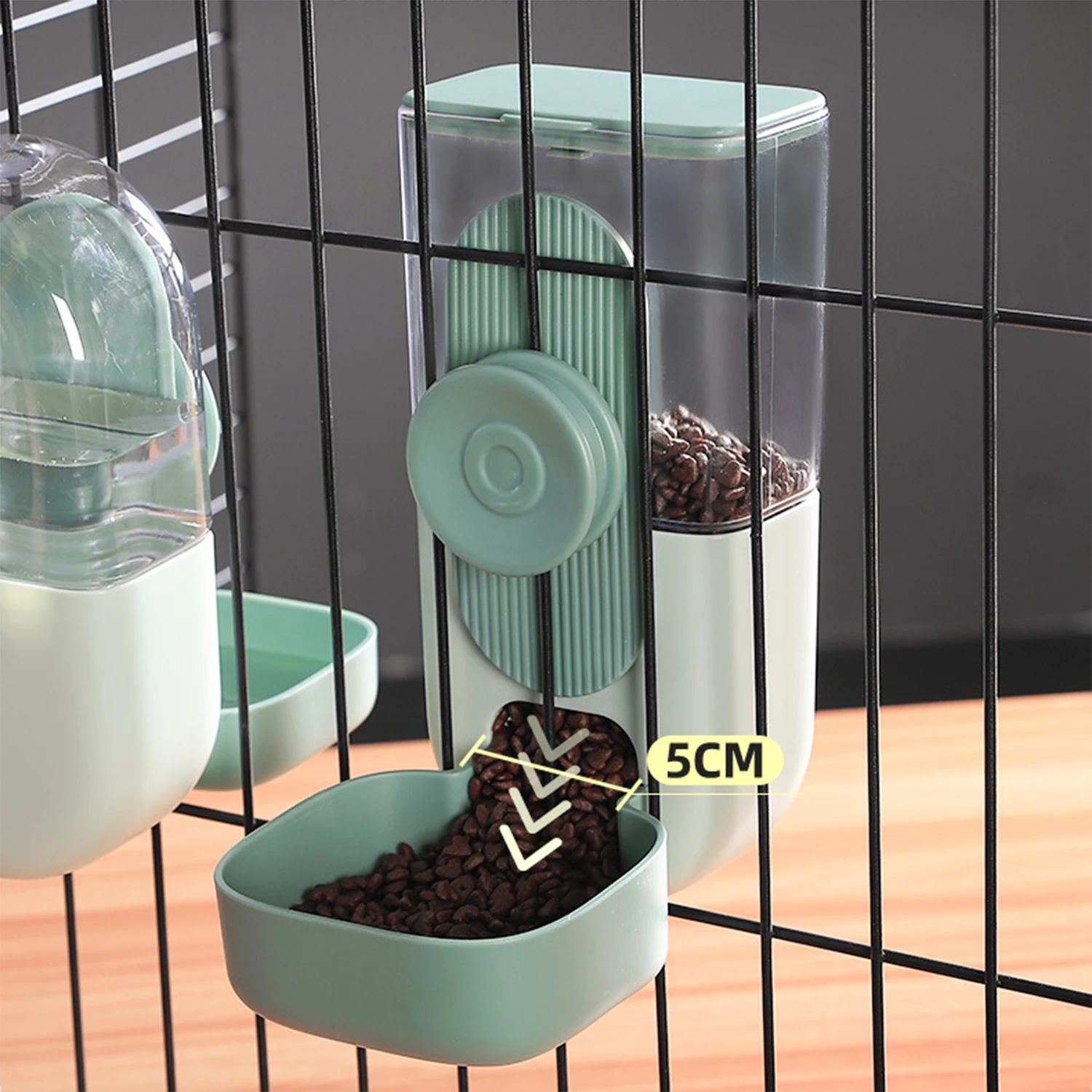 Pet Hanging Water Dispenser and Feeder Cat Dog Automatic Water Bottle Food Container Hanging Dispenser Bowl Pet Feeding Supplies