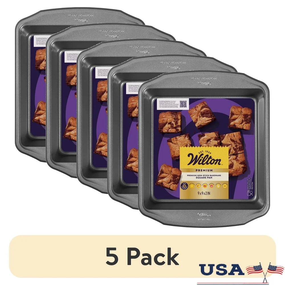 

Набор из 5 квадратных форм для выпечки торта с антипригарным покрытием, набор для выпечки кукурузного хлеба, прочная стальная печь с холодным рулоном, сейф 450F