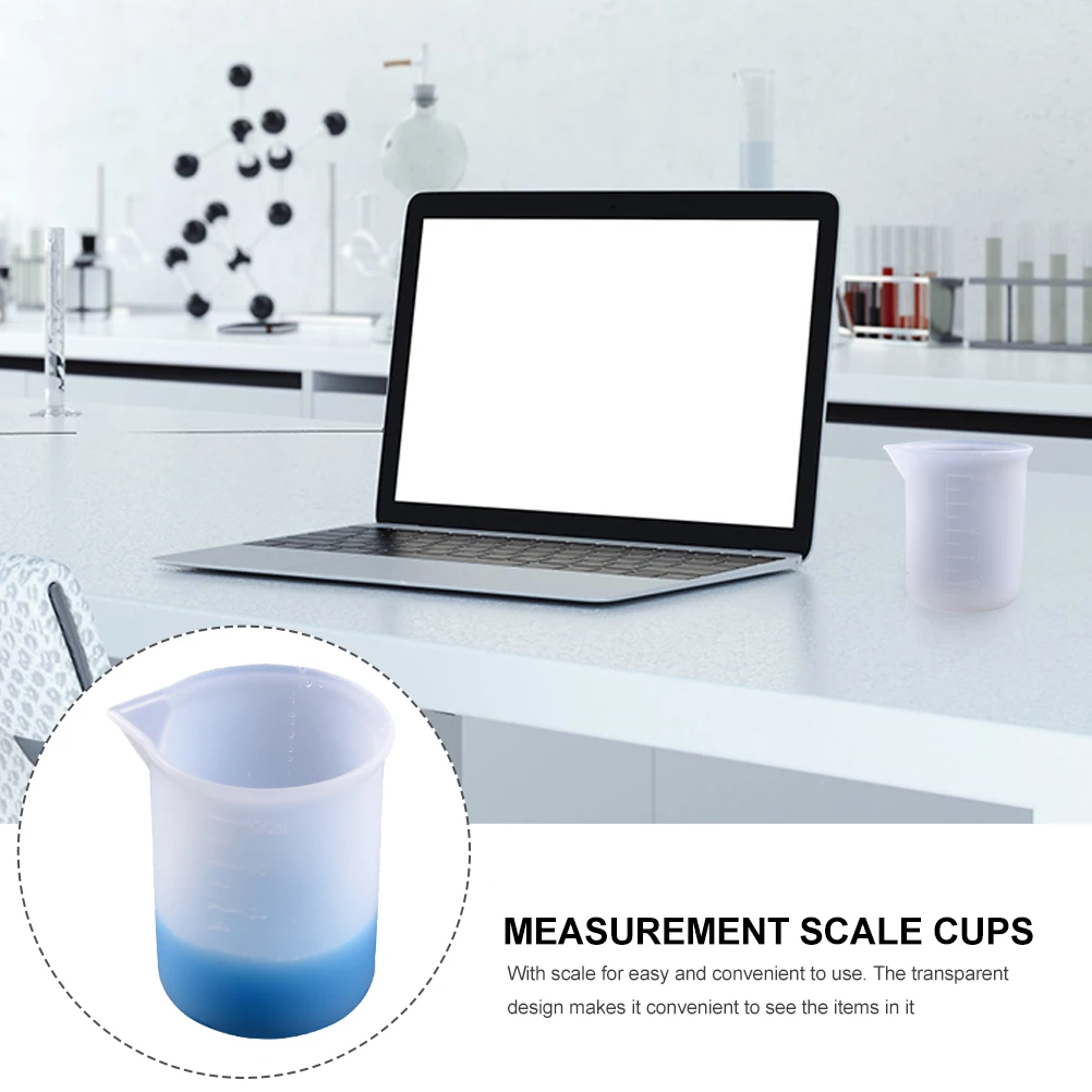 

Silicone Measuring With Scale Graduated Reusable Cups For Diy Epoxy Resin Mixing Use No-Wash Practical