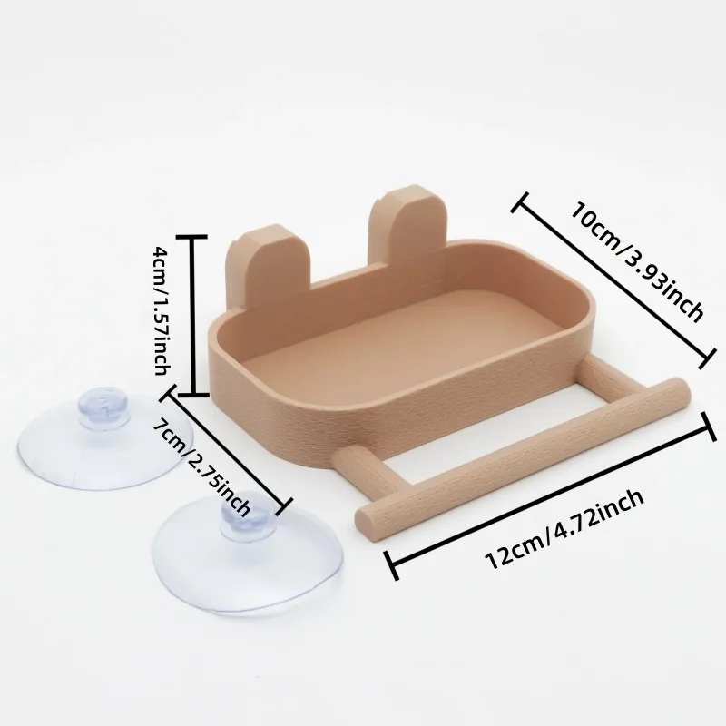 Transparent Window Bird Feeder with Seed Tray And Perch Strong Suction Cup Design for Small Wild Birds Plastic Outdoor Garden Ba