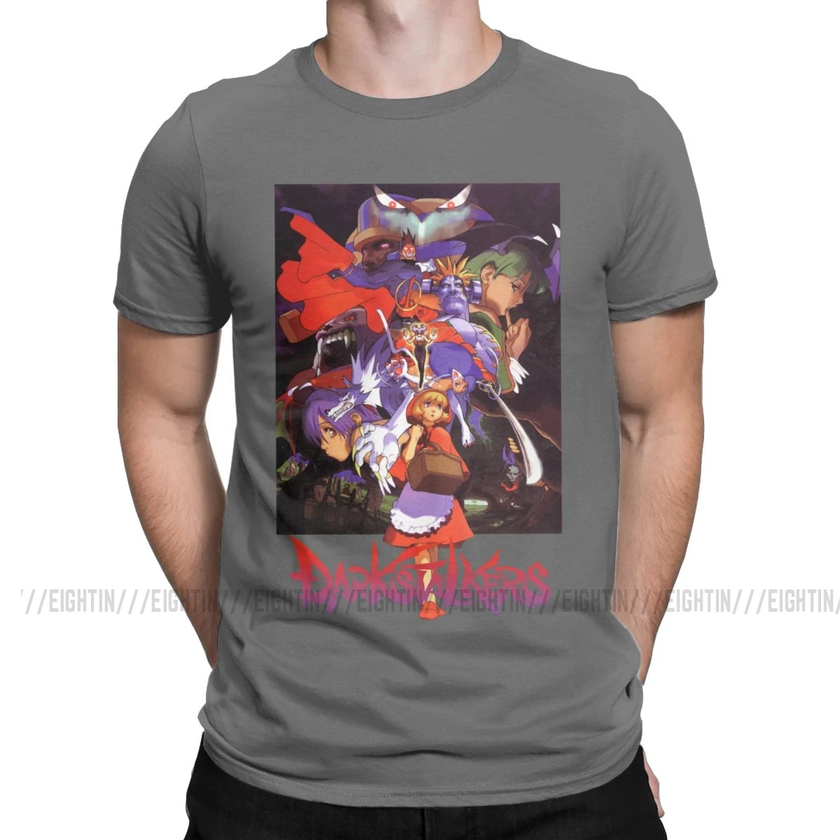 ヴァンパイア Tシャツ サイズL VAMPIRE DARK STALKERS Darkstalkersヴァンパイアセイヴァーtシャツメンズコットンtシャツ
