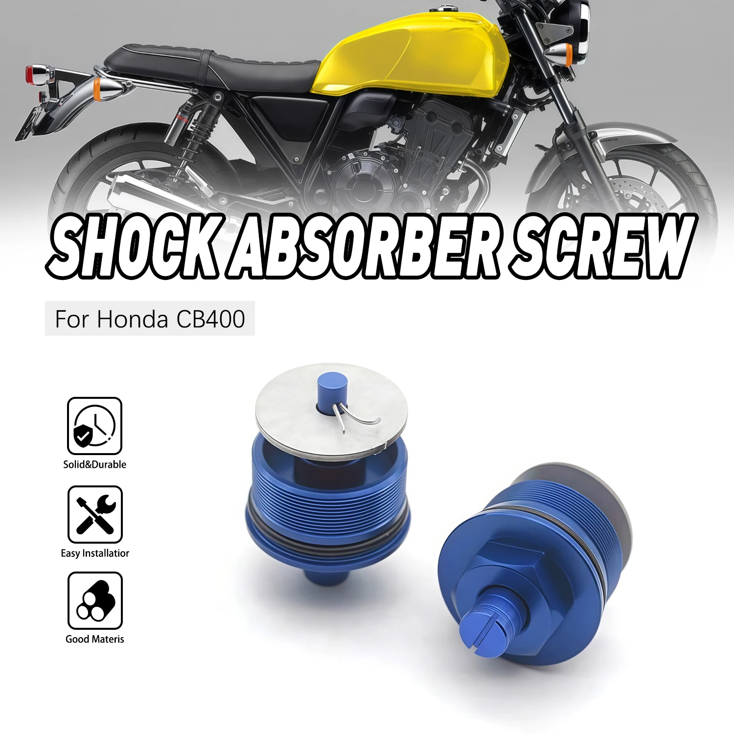 Motorcycle Parts Front Shock Absorber For Honda CB400 Screw Fork Cover Cap Preload Adjusters Bolts