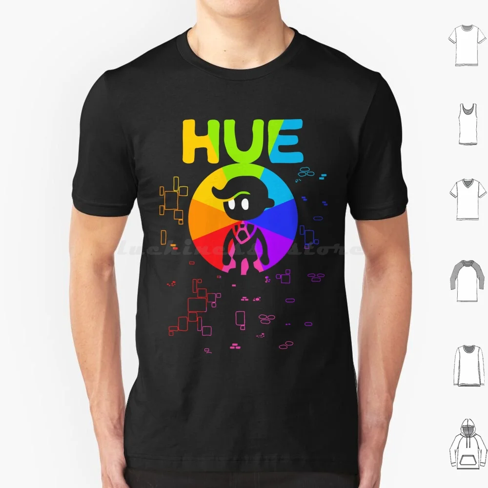 Hue-Color Ring T Shirt Big Size 100% Cotton Hue Indie Game Indie Game Indy Video Game Platformer Nerd Colours Colors