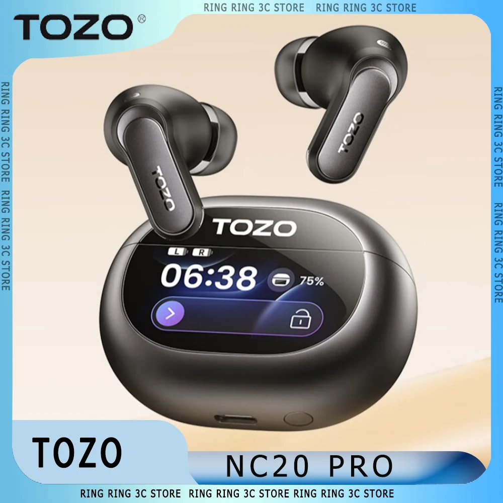 TOZO NC20 Pro couteurs sans fil dans l'oreille Hifi suppression Active du bruit couteurs Bluetooth avec cran tactile Intelligent LDAC couteurs