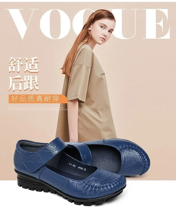 Neue Ankunft Herbst Frauen Schuhe Wohnungen Mary Jane Leder Mokassins Ballett Schuhe Casual Schwarz Loafers Damen Schuhe – Detail 14