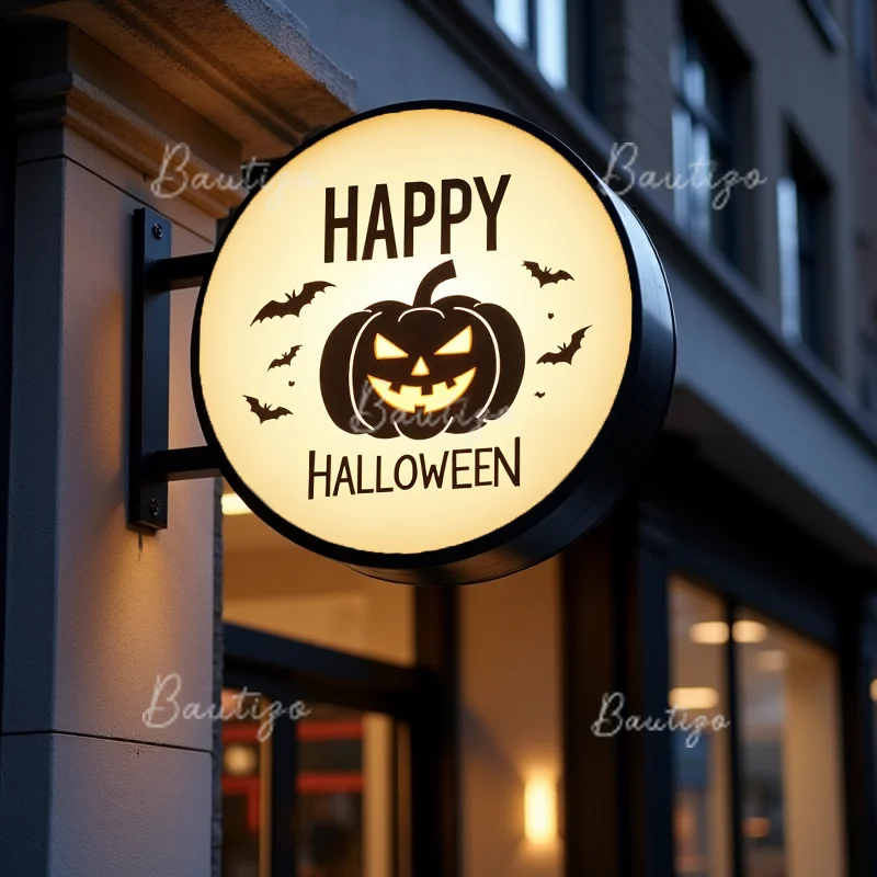 Custom Halloween Light Box Waterproof Acrylic LED Light Box Outdoor Business Sign Double Sided Backlit Advertising Display