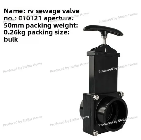 RV Accessories - Dual-Function Drain/Gate Valve for Clean/Sewage/Black Water Tanks (Motorhome/Camper/Caravan)