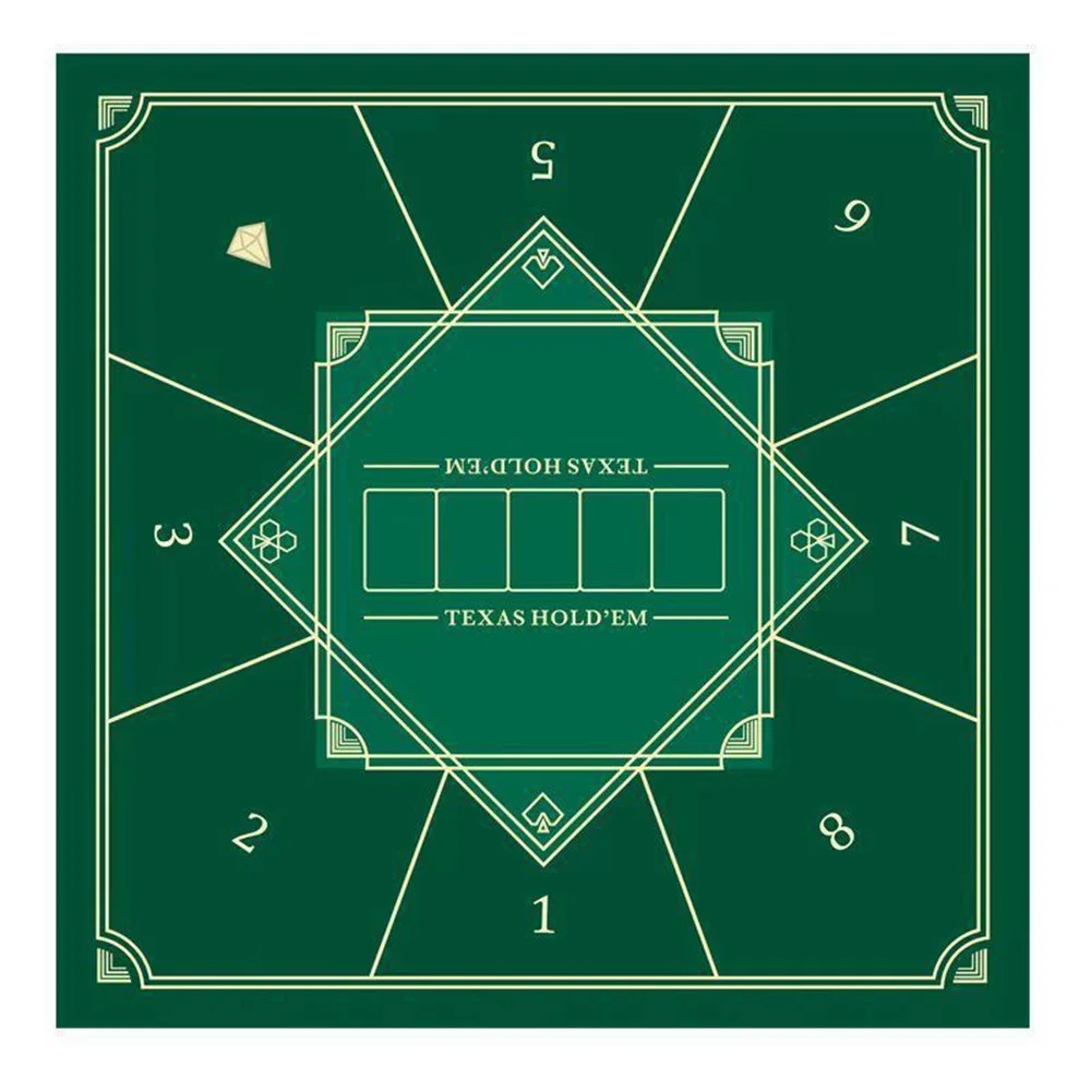 

Texas Hold'em Poker Mat Waterproof Rubber Travel Poker Board Game Casino Mats Home Gaming Desk Mat for Game Party