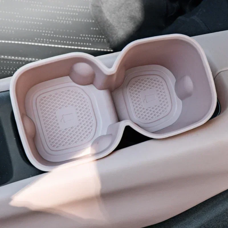 For BYD Seagull Car Water Cup Holder Storage Box Anti-slip Pad Fixed Beverage Holder Garbage Box Auto Interior Accessories