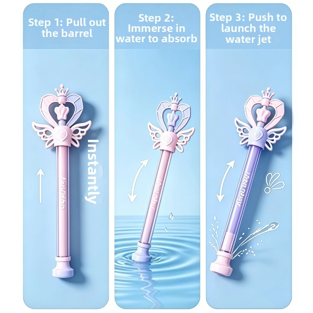 Fun Magic Wand Design Water-spraying Rotating Splash Easy Trigger Spray Water Plastic Water Battle For Kid Adults